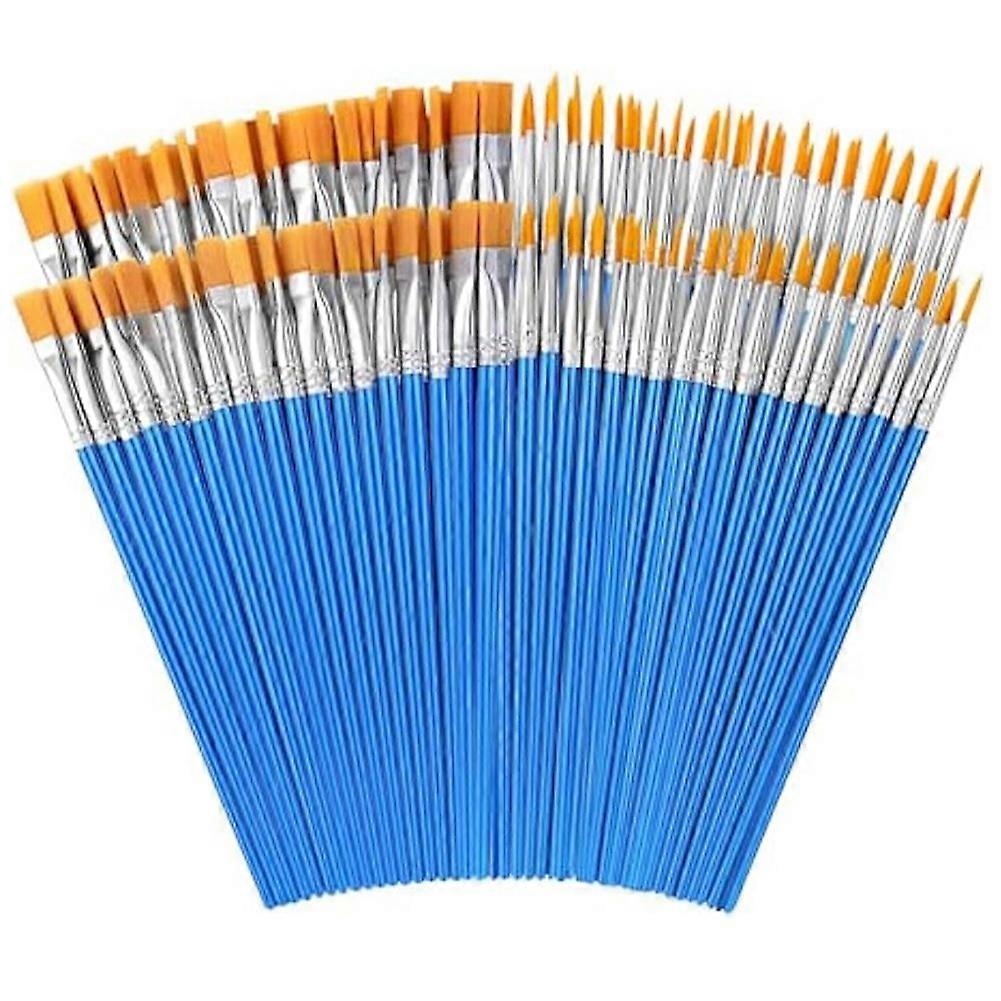 Kleine Pinsel, Set Mit 160 Nylonpinseln, Darunter Flache Und Spitze Rundpinsel Für Acrylmalerei