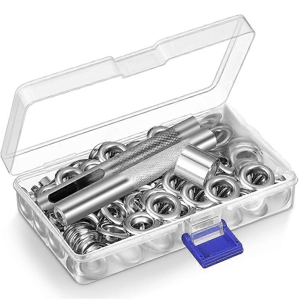 Werkzeugset Für 12-mm-ösen, 100 Ösensätze, Lochset, Reparaturset Für Planen, Vorhänge, Schuhe Und Ledertaschen.