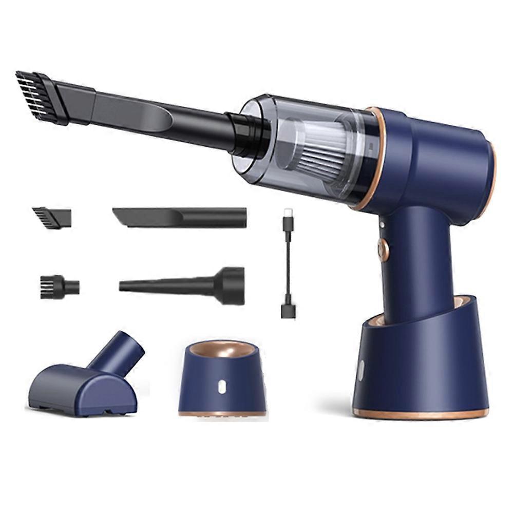 2-in-1 Autostaubsauger, 80.000 Pa, Wiederaufladbar, Kabellos, Druckluft, Tragbar Und Leistungsstark Für Zuhause Und Büro – Blau