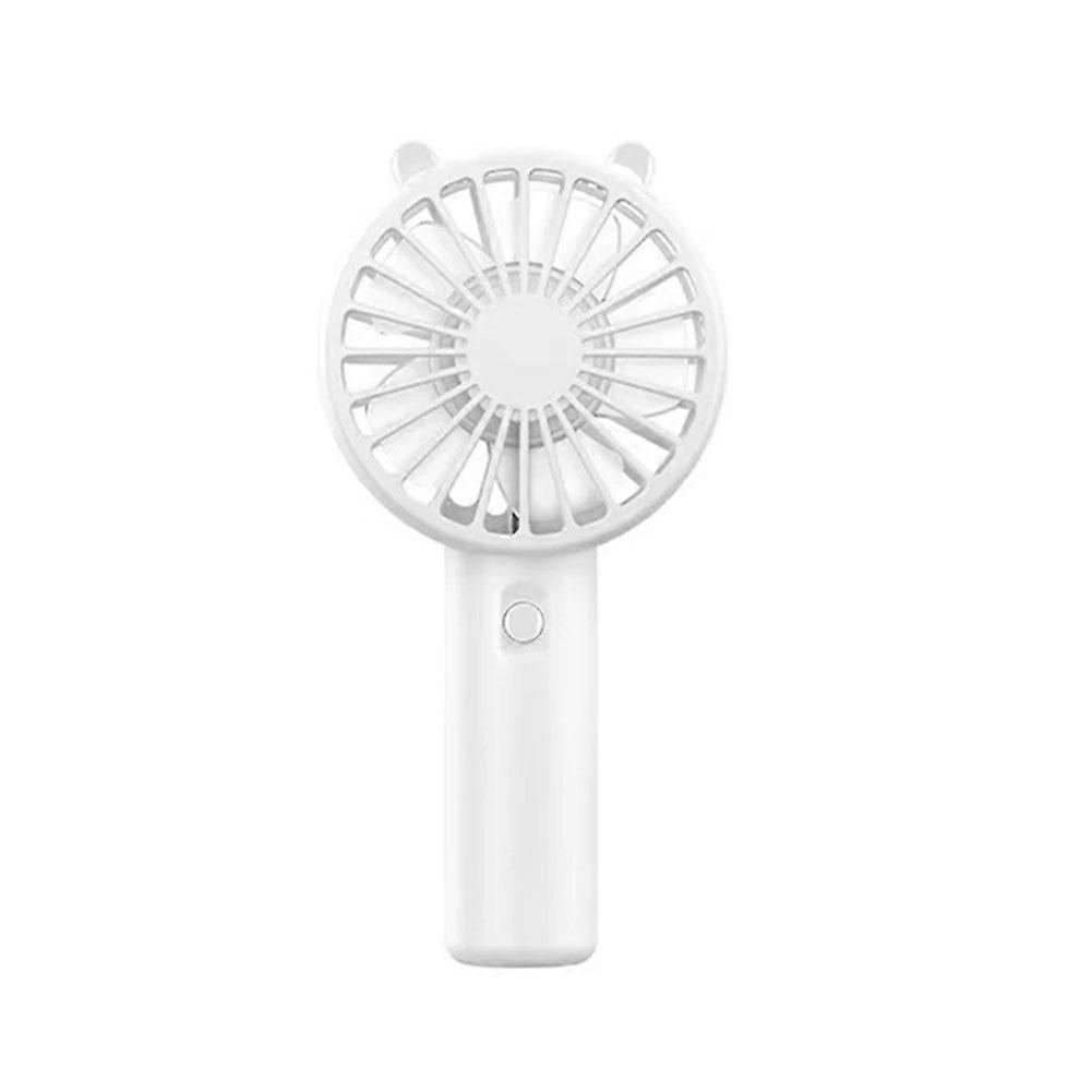 Mini-tragbarer, Per Usb Aufladbarer Ventilator Mit Tischfuß, Ideal Für Make-up Und Wimpern, Für Frauen Und Mädchen, Für Den Außenbereich, Weiß.
