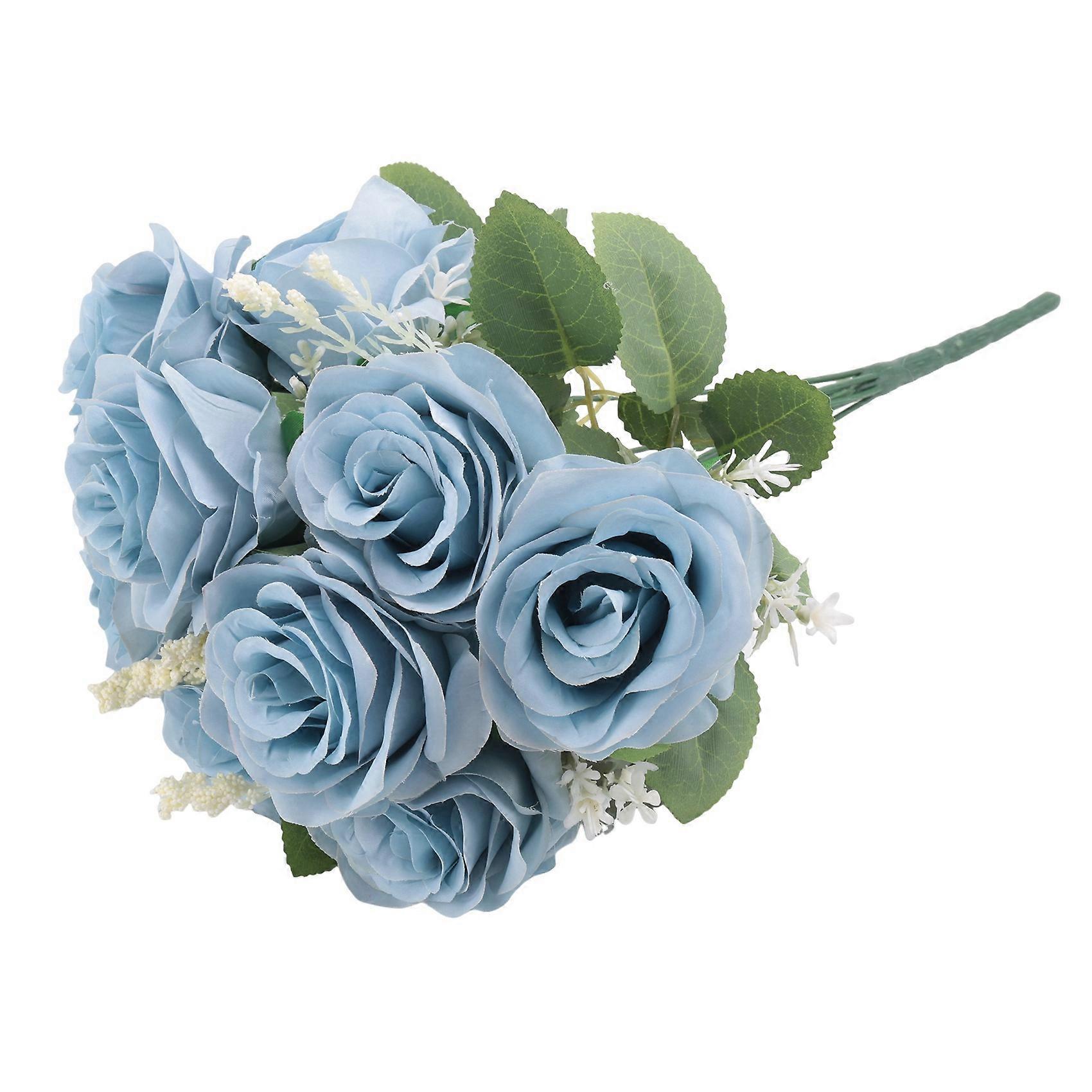 Künstliche Blaue Rosen, Seidenrosenstrauß, Dekoration Für Haus Und Garten, Blaue Hochzeitsrosen