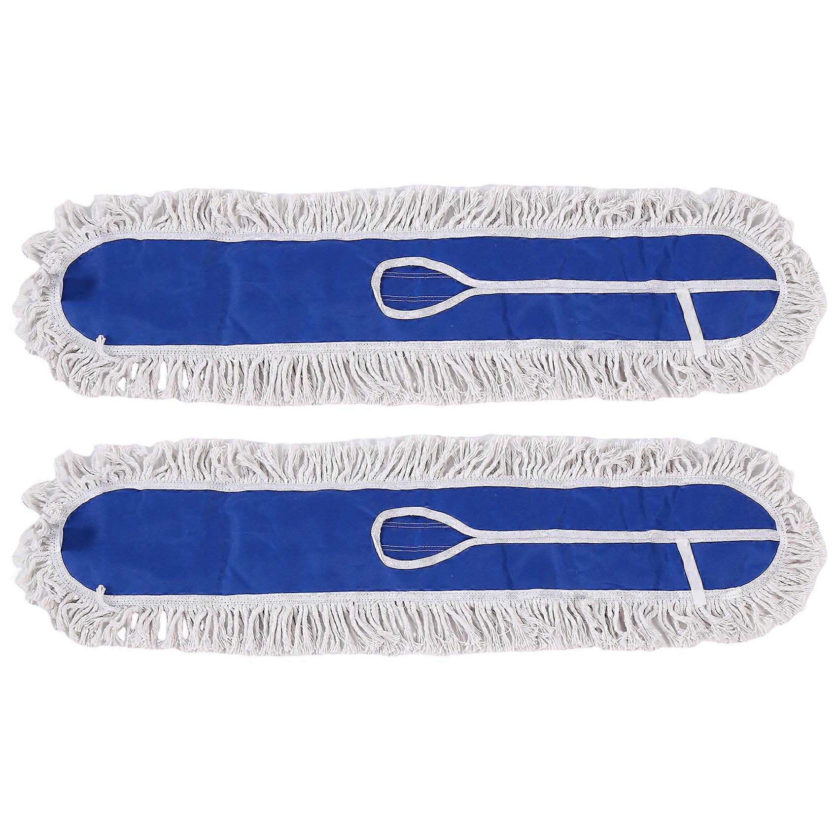 Packung Mit 2 Blauen 91 Cm (36 Zoll) Langen Reinigungstüchern Für Die Gewerbliche Bodenreinigung, Ideal Für Büros, Garagen, Parkettböden, Lagerhallen, Fabriken Und Einkaufszentren.