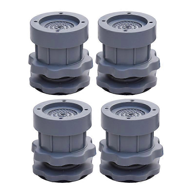 Set Mit 4 Höhenverstellbaren Antivibrationspads Für Waschmaschinen, Kühlschränke Und Möbel – Grau