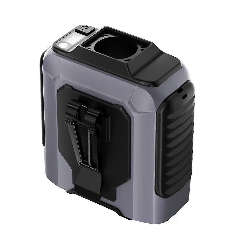 Tragbarer Ventilator Mit Led-licht, Nackenventilator, 3600 Mah Akku Mit Powerbank-funktion Für Outdoor-aktivitäten (grau)