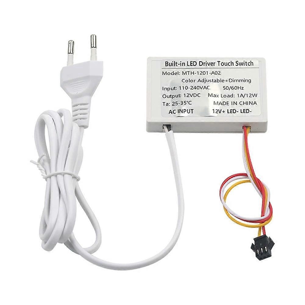 Ac110v-240v Spiegelsensor-berührungsschalter, 1-5mm Spiegel, 12v Led-anzeige, Hohe Empfindlichkeit, Doppelter Eu-stecker