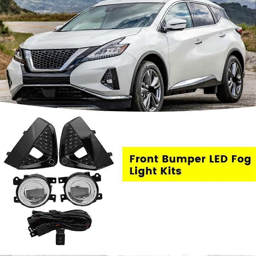 Led-nebelscheinwerfer-set Mit Leuchtmittel, Kabelbaum Und Schalter Für Nissan Murano 2019–2024 (1 Set). Inklusive Abdeckung.