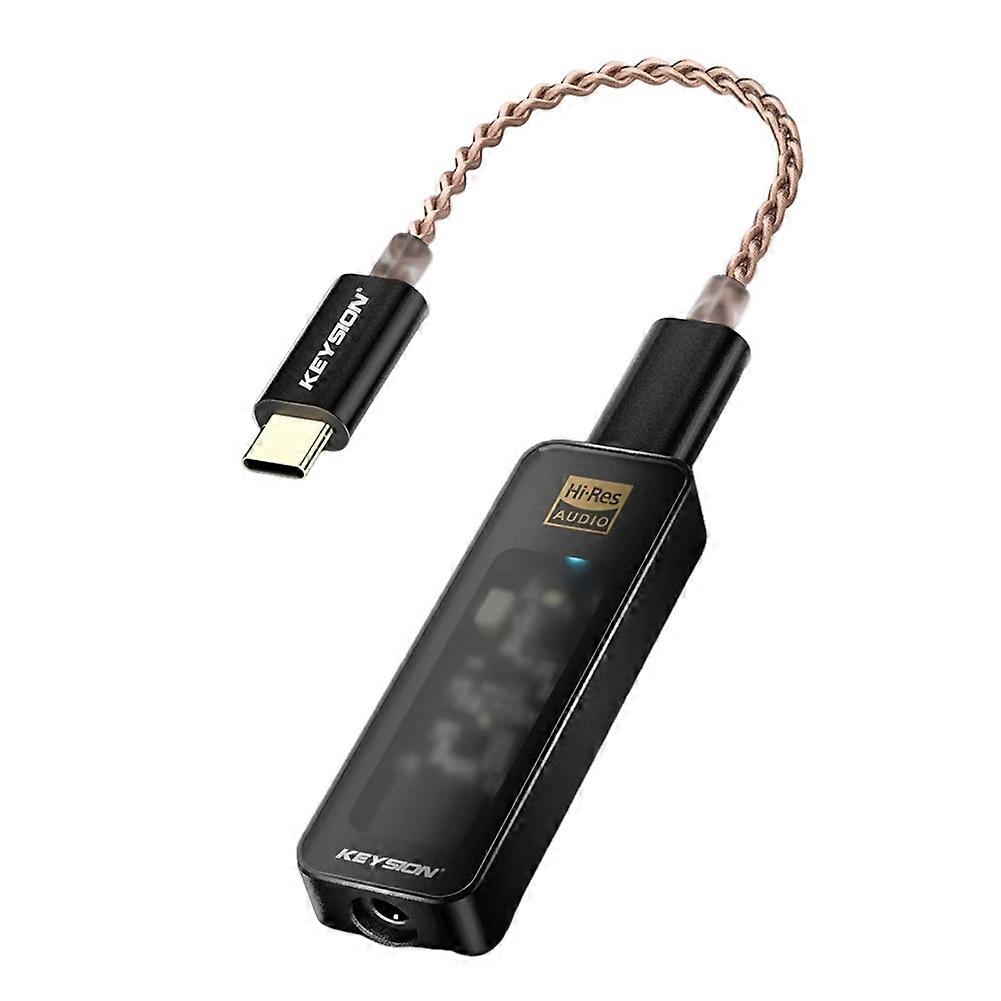 Keysion Cs43198 Usb-dac Hifi-audio-decoder 384 Khz Dsd256 Typ-c Auf 3,5 Mm Einstellbarer Equalizer Hd-kopfhörerverstärker Für Ios Android Win10