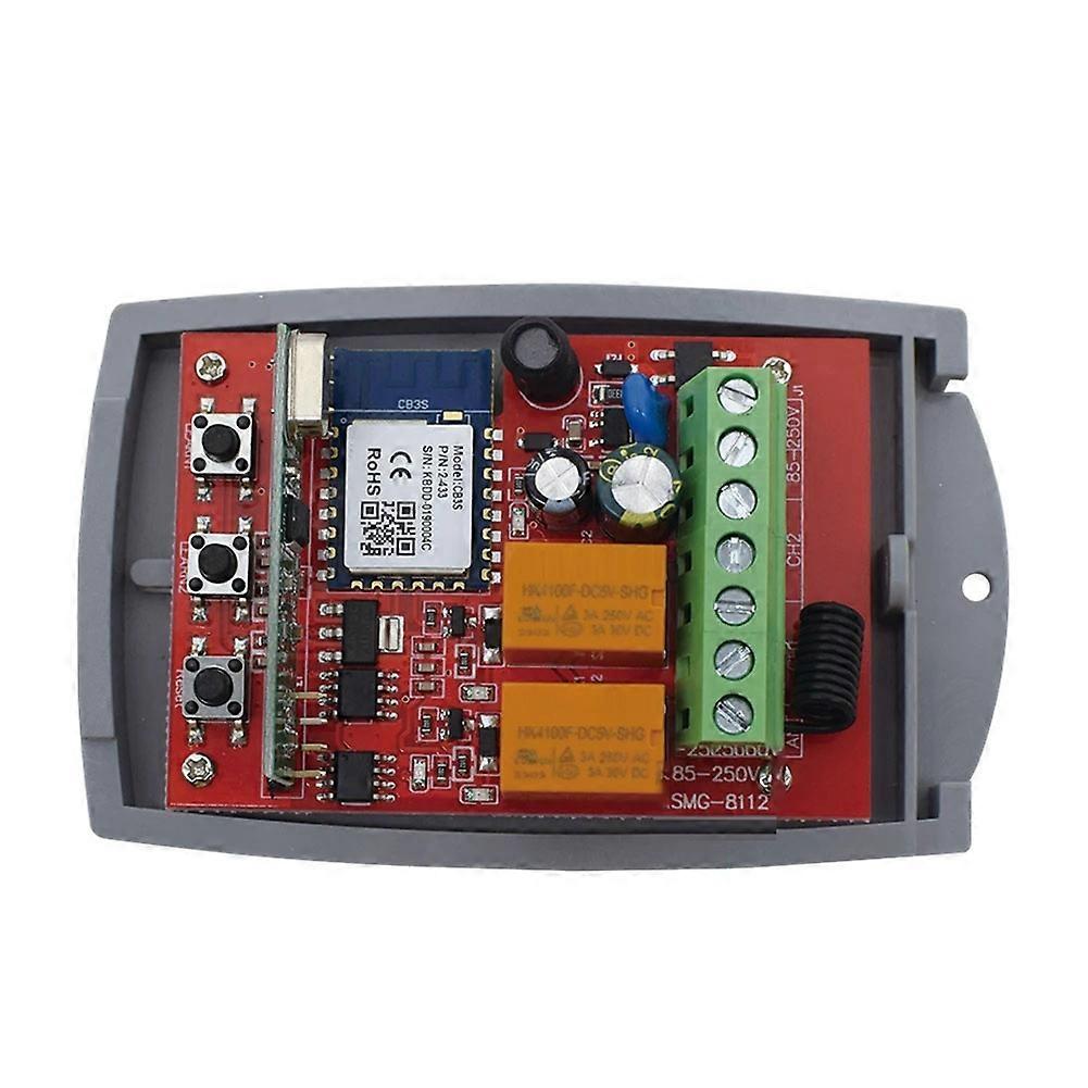 Intelligente Wlan-fernbedienung Für Garagentore, 433-mhz-universalempfänger, 2-kanal-relaismodul, Kompatibel Mit 85–250 V