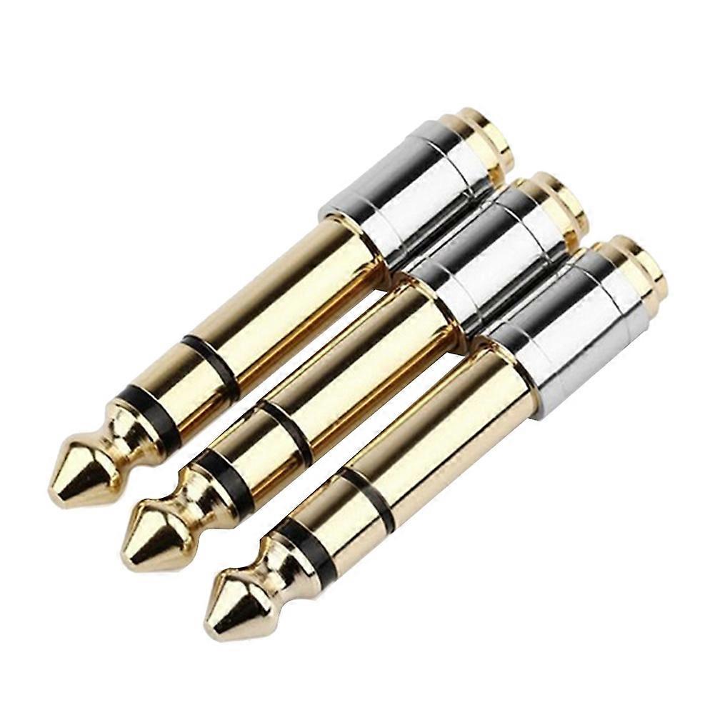 6,35-mm-auf-3,5-mm-audioadapter (3 Stück): 6,35-mm-stecker Auf 3,5-mm-buchse. Anschluss Für Kopfhörer Und Mikrofon.