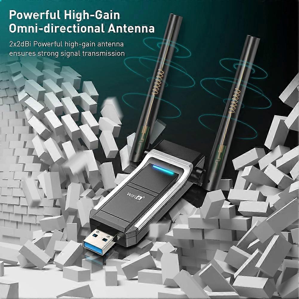 Ep-ax1693s Wireless Wifi6 Ax1800 Usb 3.0 Adapter Mit Zwei Hochleistungsantennen Für Ein Stärkeres Signal (5 Ghz/2,4 Ghz).