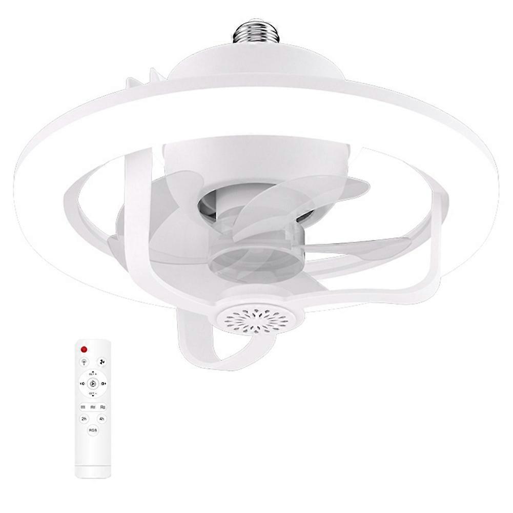 Intelligenter Deckenventilator Mit 360°-drehung, E27-led-beleuchtung Und Fernbedienung, Ideal Für Wohn- Und Schlafzimmer (maximale Leistung 50 W).
