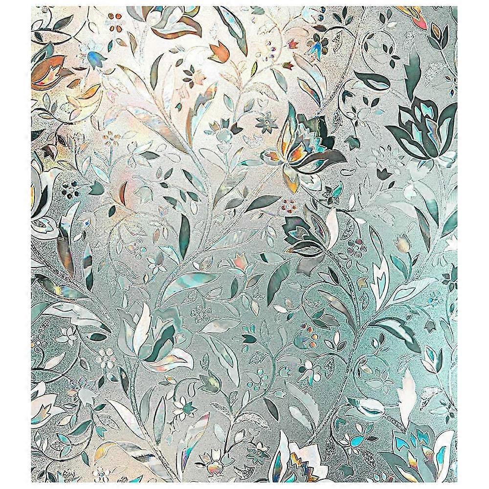 3d-regenbogen-fensterfolie, Buntglas-effekt, Statisch Haftende Vinylfolie, Klebstofffrei, Blickdicht, Sichtschutz – 45 X 100 Cm
