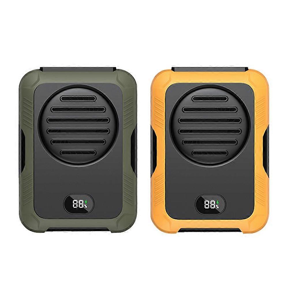 Tragbarer Gürtelventilator, Wiederaufladbarer, Klingenloser Kühlventilator, Nackenventilator Mit Digitalanzeige, Freihändiger Ventilator, Hüftventilator Für Camping