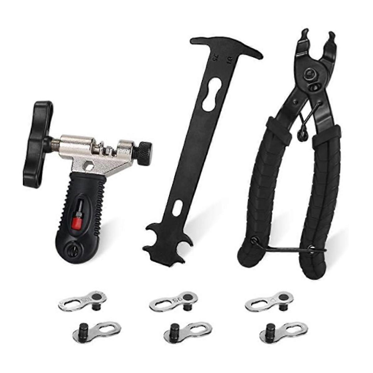 Fahrradkettenwerkzeug-set, Fahrradreparaturwerkzeug, Kettenschneider, Kettenöffner, Kettenzange, Verschleißanzeiger-zubehör