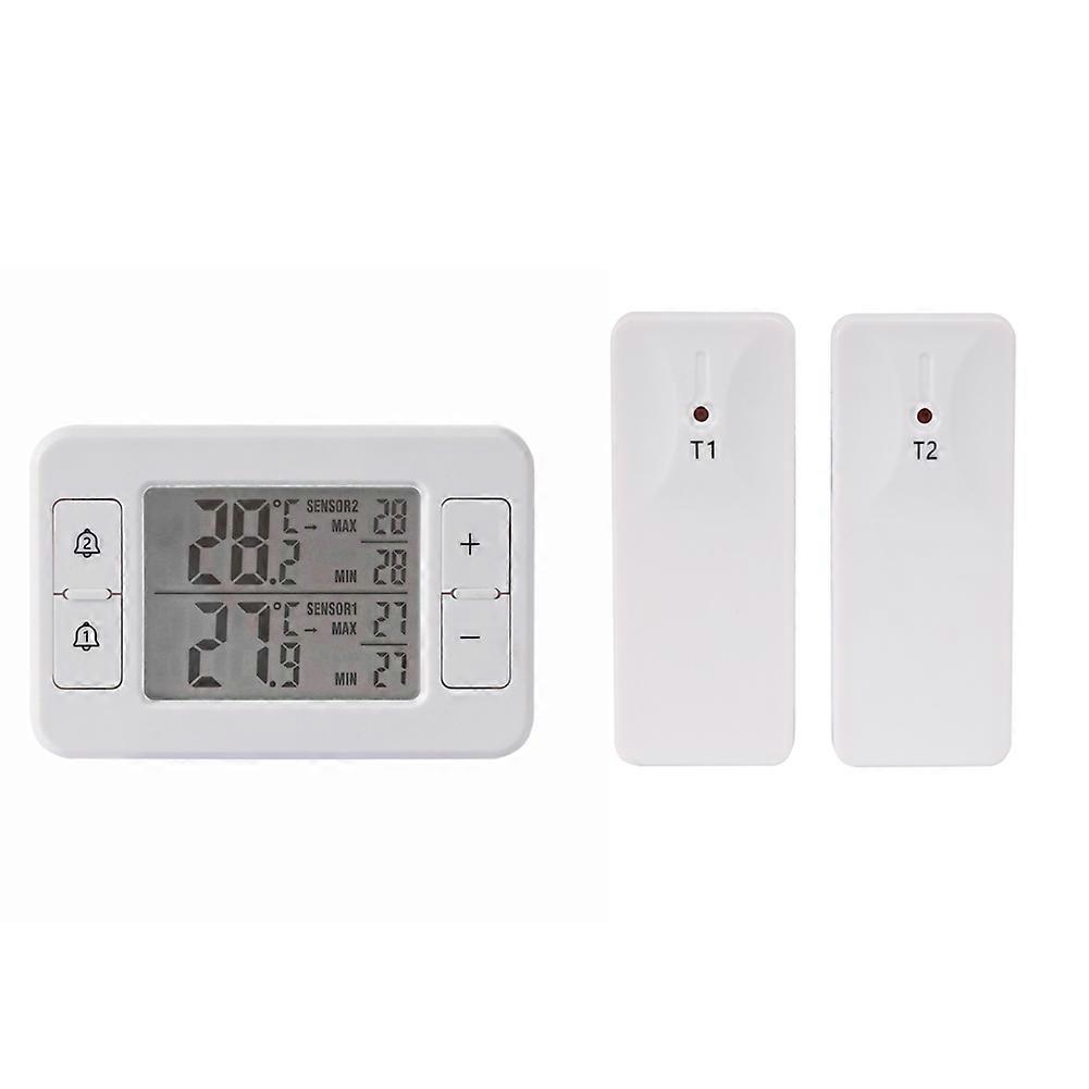 Kabelloses Gefrierschrankthermometer Für Drinnen Und Draußen Mit Akustischem Alarm Und Temperaturanzeige Für Die Küche