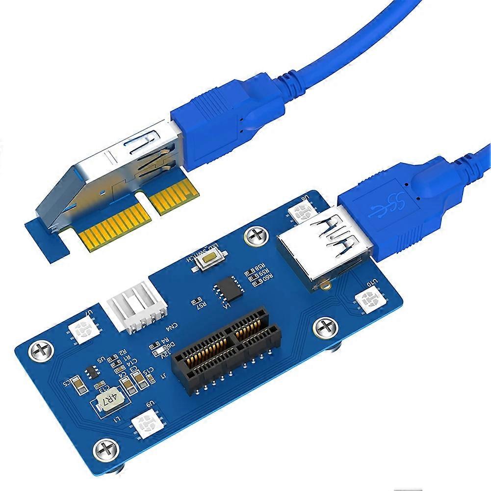 Seitliches Verlängerungskabel Für Pci Express Pci-e 1x Auf 1x/4x/8x/16x Riser-karte (mit Led-anzeige) – Upgrade Der 5. Generation