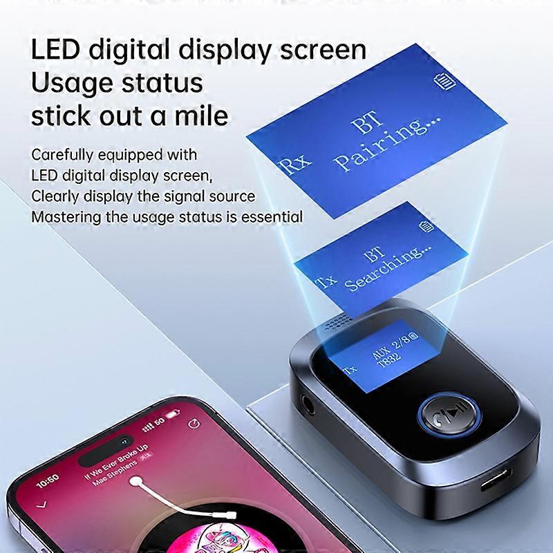 Bluetooth 5.4 Aux-kfz-adapter, Drahtloser Audioempfänger Für Musik Und Freisprechanrufe
