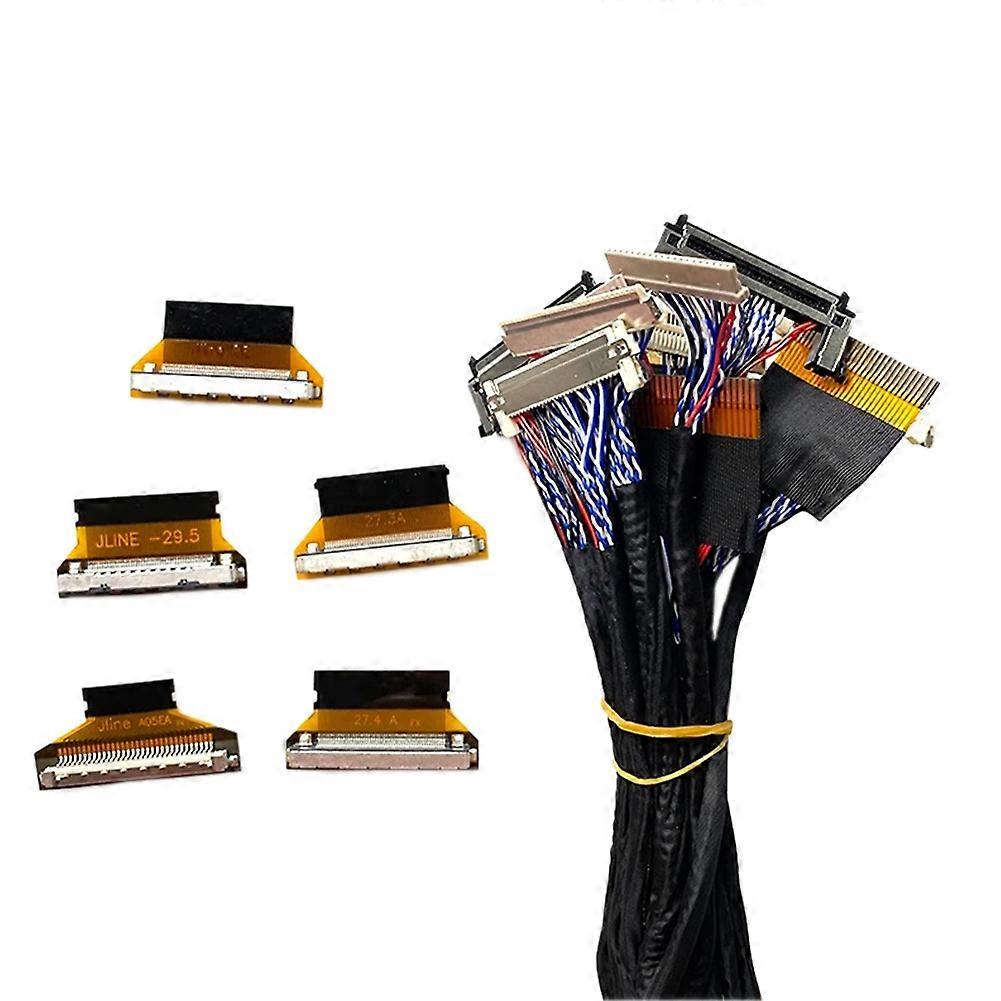 21 Lvds-bildschirmkabel-set Mit 5 Adaptern Zur Reparatur Von 10- Bis 65-zoll-bildschirmen Und Fpc-bildschirmtestern.