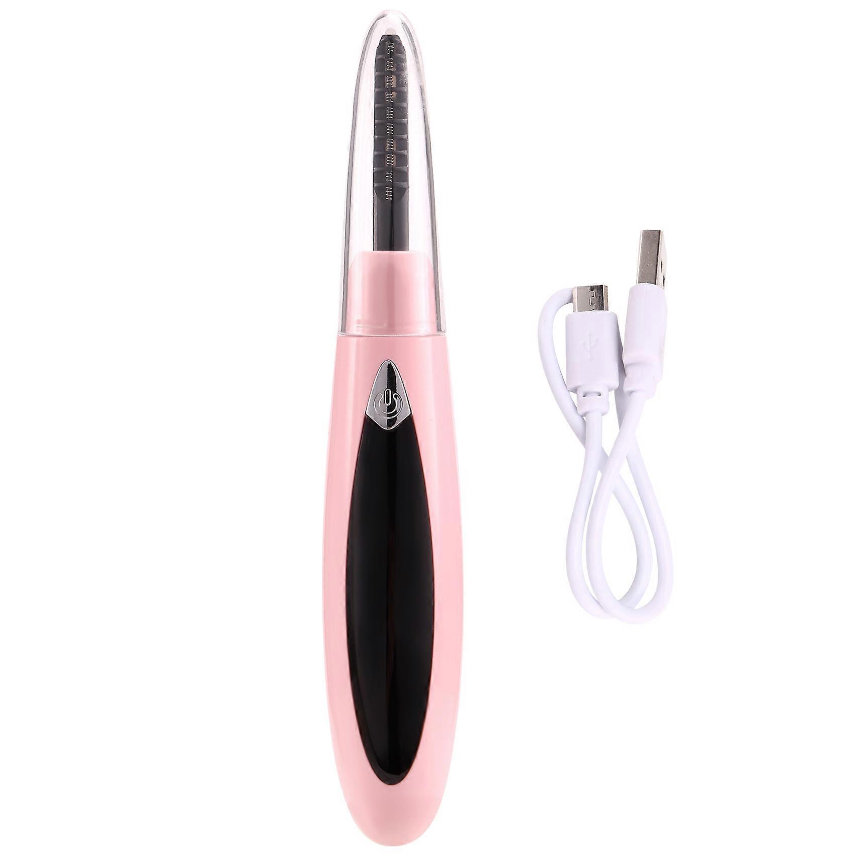 Wiederaufladbare, Beheizbare Elektrische Wimpernzange Mit Usb-anschluss, Wimpernstyling-set, Langanhaltend, Natürlicher Effekt, Rosa