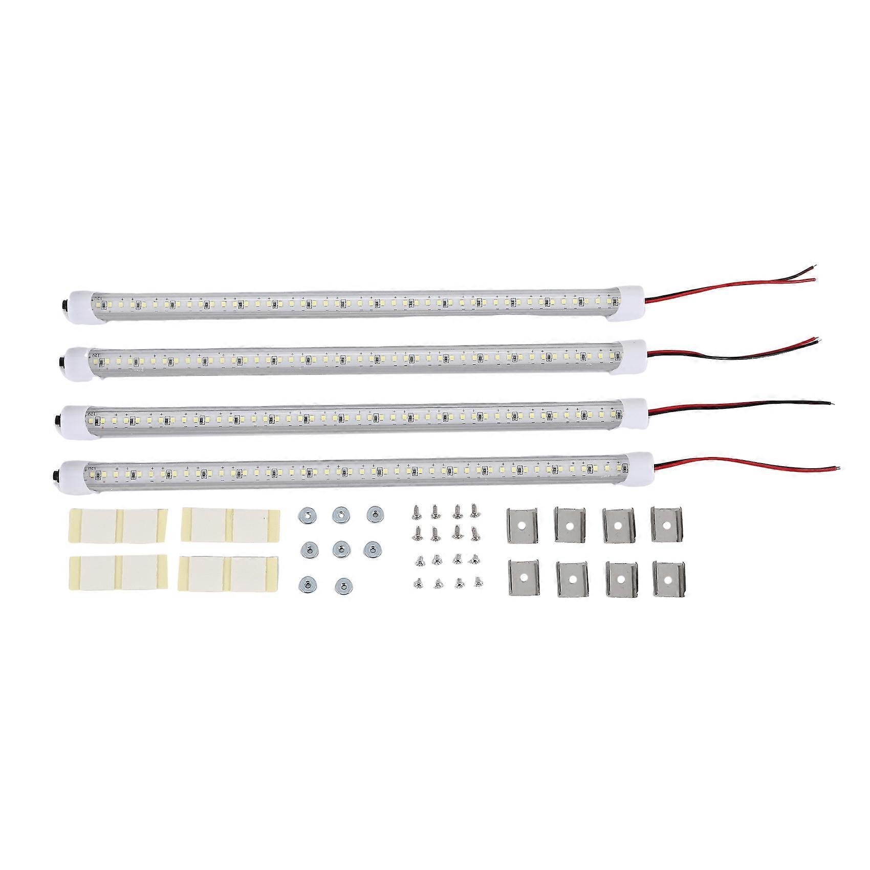 12v Led-lichtleiste Für Den Innenbereich, 48 Leds, Mit Schalter Und Magneten, 6500k Weißes Licht, Für Auto, Lieferwagen, Wohnmobil, Us-stecker.