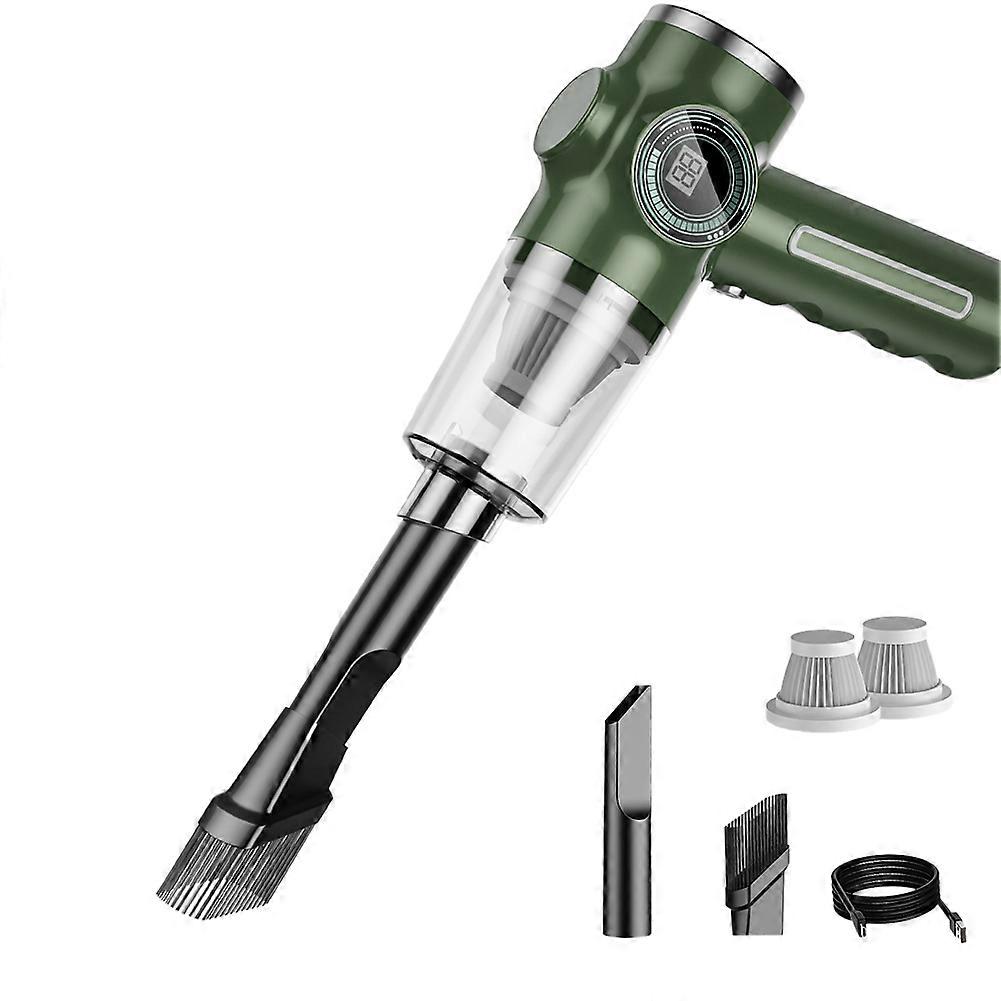 5-in-1 Akku-staubsauger Für Auto Und Haushalt, Tragbar, Olivgrün