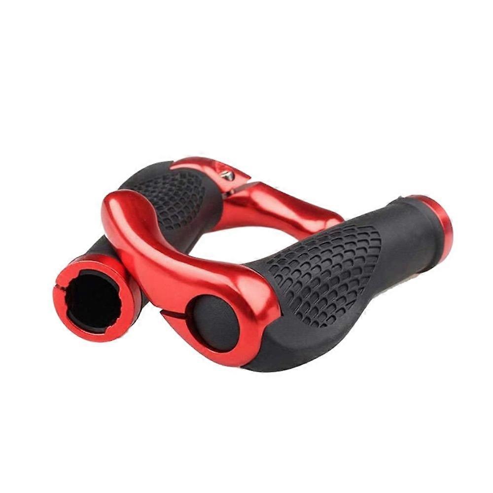 Set Aus 2 Ultra-bequemen, Ergonomischen Fahrradlenkergriffen Aus Gummi, Rutschfest, Konturiert, Mit Innenliegenden Klemmen Aus Aluminiumlegierung.