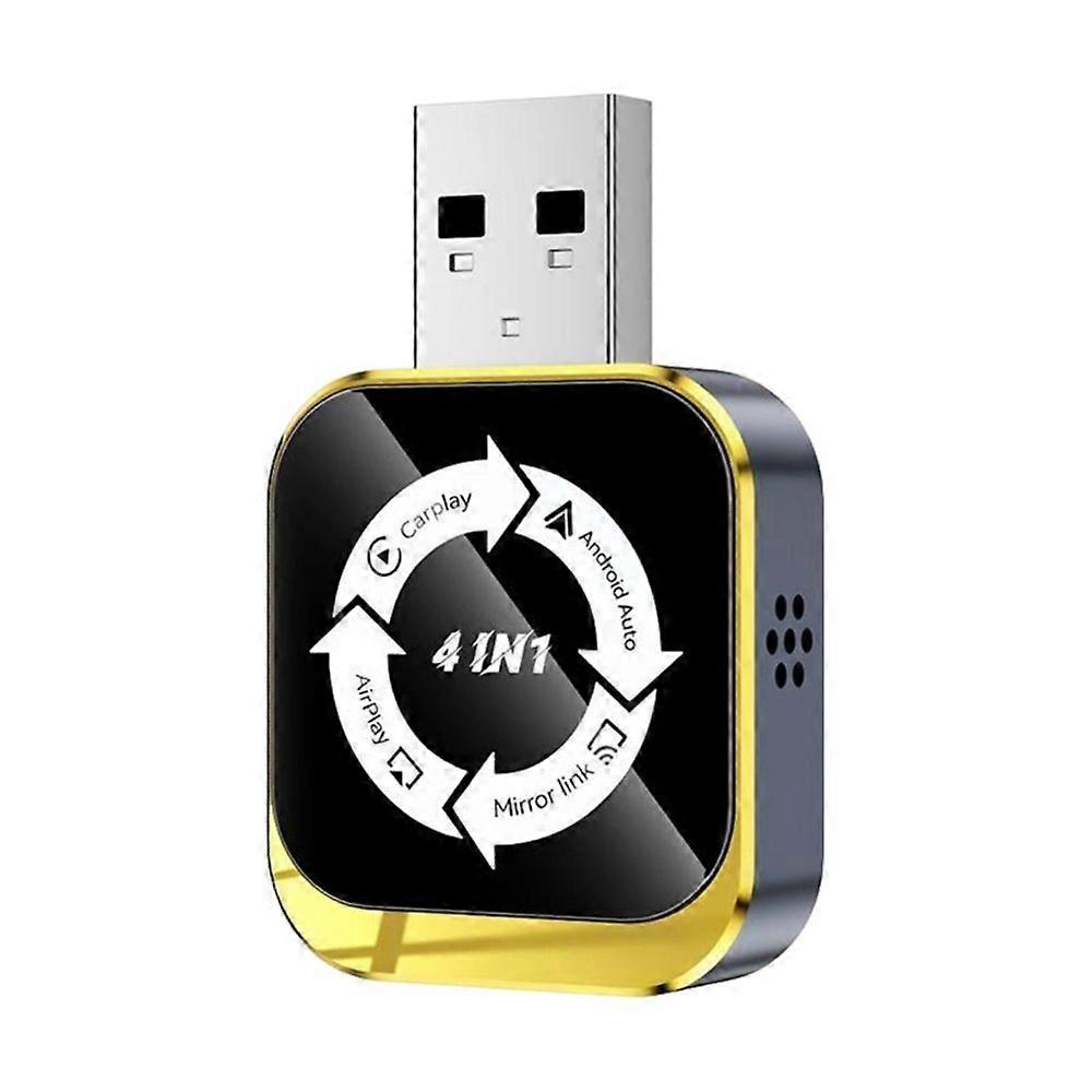 4-in-1 Wireless Carplay Usb-dongle Mit Airplay/mirror Link/android Auto/carplay, Kabelgebundene Zu Wireless Ai Smart Box A