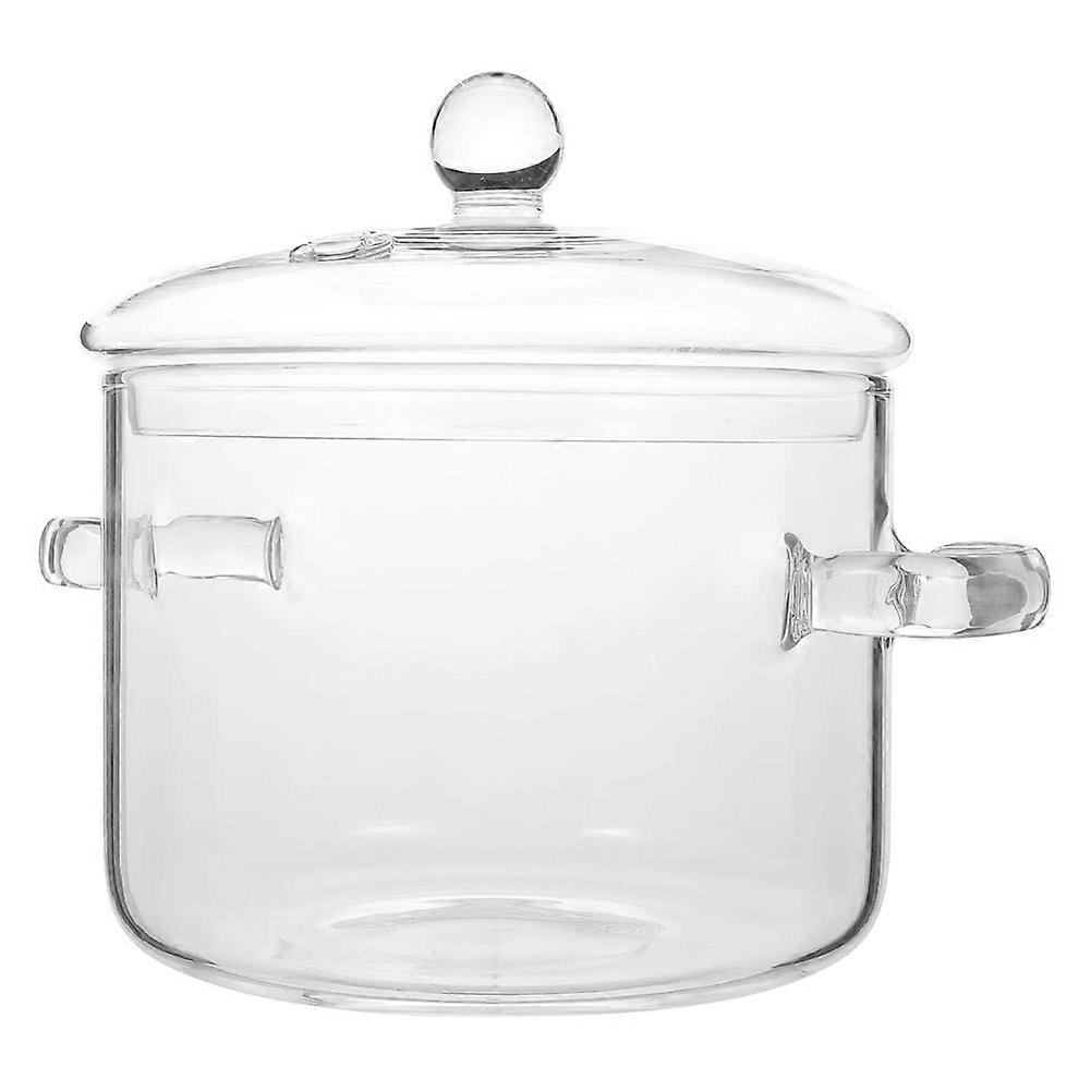 Glas-kochtopf Mit Deckel, Transparenter Schmortopf Aus Hochwertigem Borosilikatglas, 1600 Ml.
