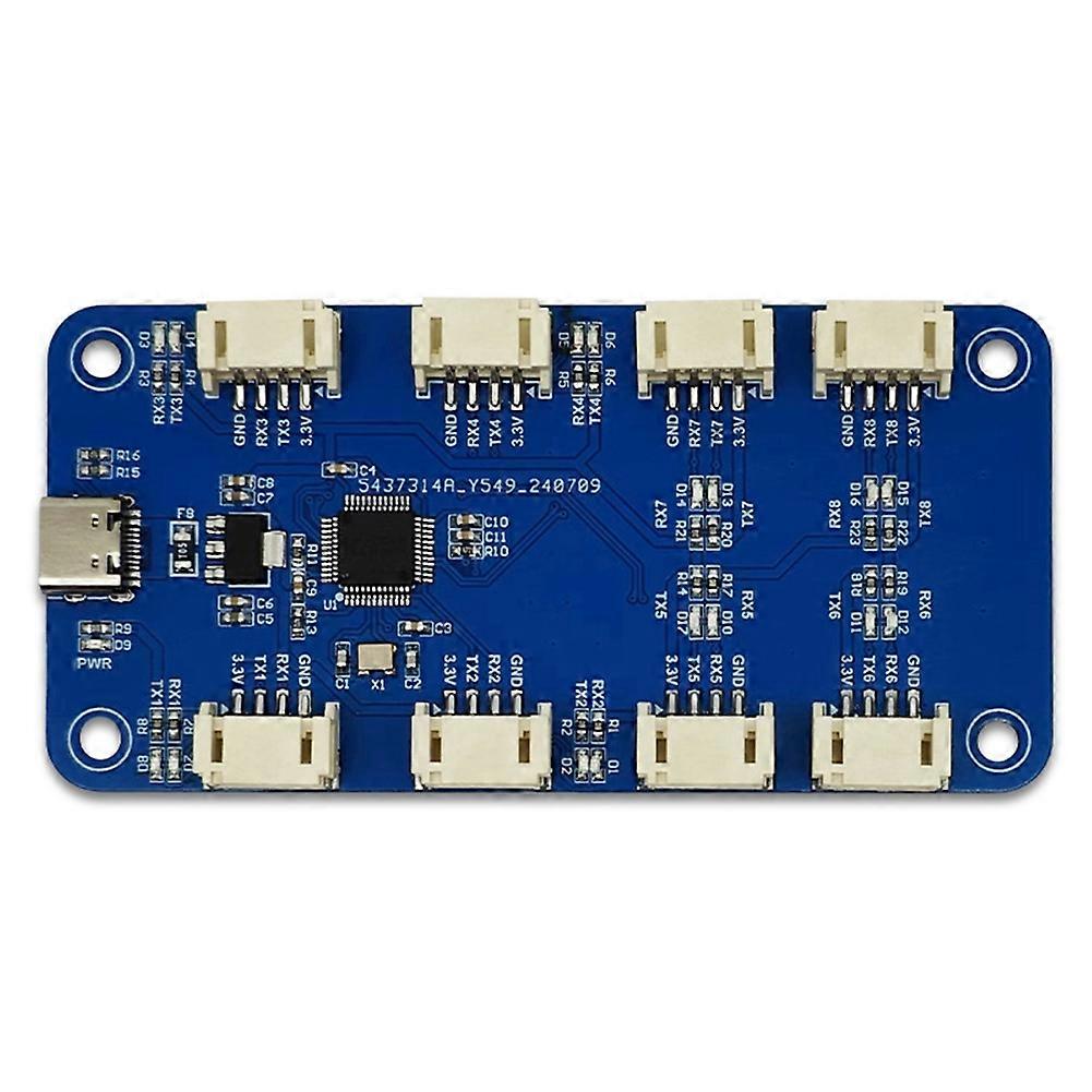 Ch344q Usb Typ C Zu Ttl 8-kanal-seriellmodul, 8-kanal-uart-mehrkanal-seriellport-erweiterungsmodul