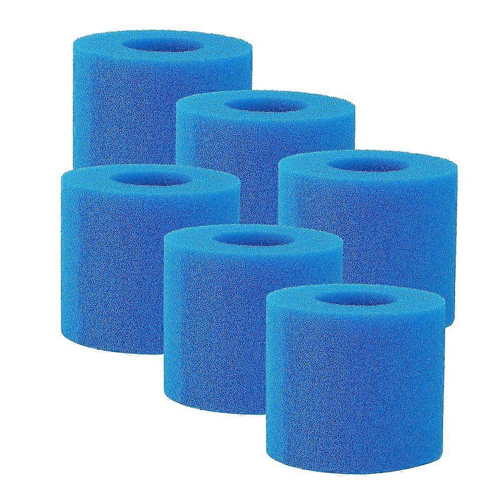 Packung Mit 6 Ersatz-schaumstofffilterkartuschen Für Schwimmbecken, Wiederverwendbar, Langlebig Und Waschbar, Kompatibel Mit Zubehör Des Typs V1.