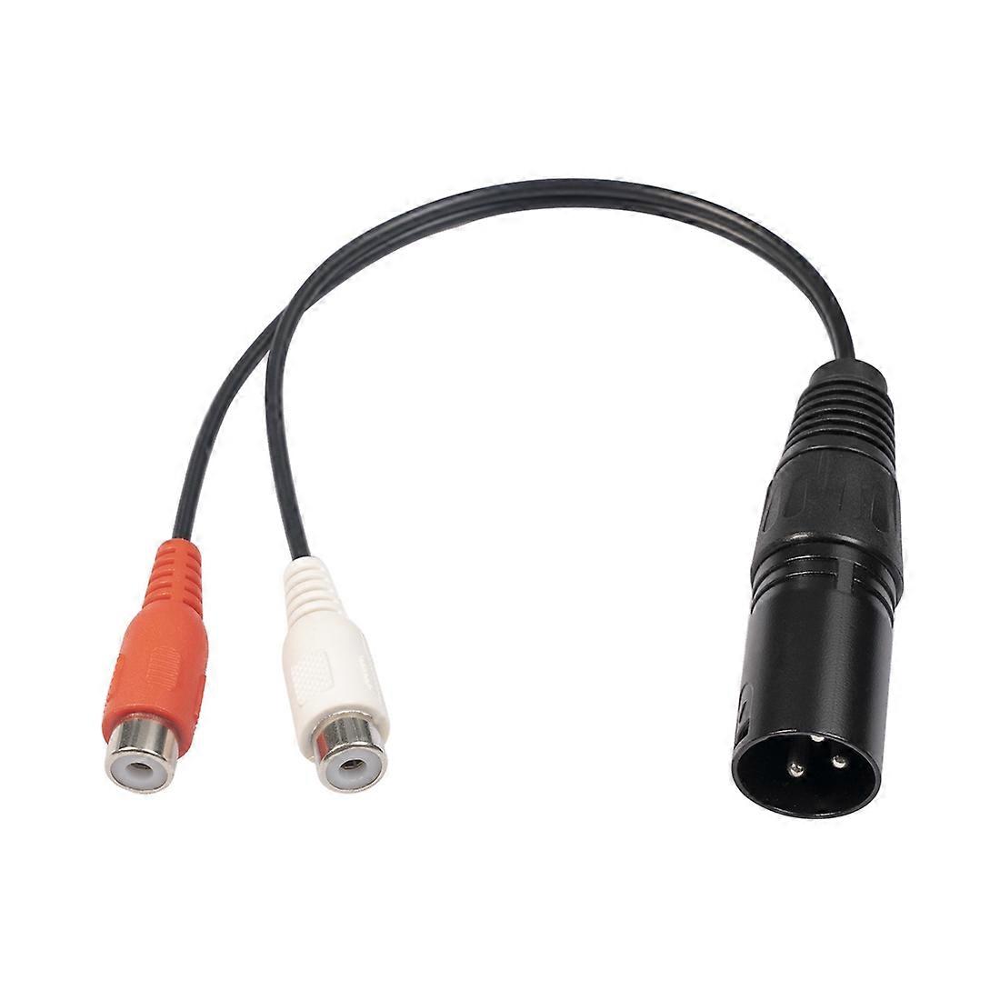 Xlr-auf-cinch-y-splitterkabel, 3-poliger Xlr-stecker Auf 2 Cinch-buchsen, Av-verstärker-mischkabel, Xlr-auf-doppel-cinch-kabel, 20 Cm