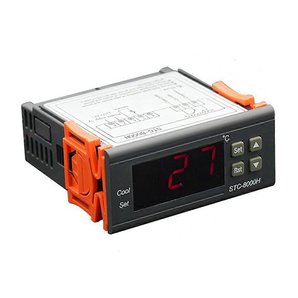 Stc-8000h Temperaturregler Für Fischverarbeitungsanlage, Kühlraum Mit Überhitzungsalarm, 12–24 V