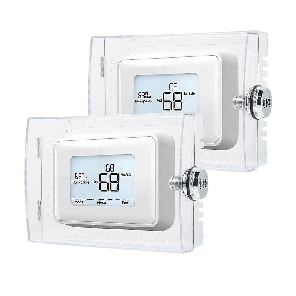 Abschließbares Gehäuse Für Thermostat (2er-set) Mit Schlüssel Und Schrauben, Aus Pvc, Abschließbare Schutzabdeckung Für Temperaturregler