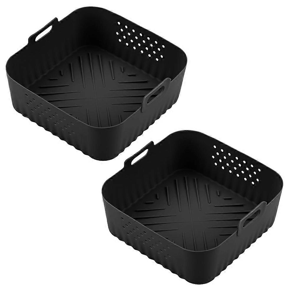 Set Mit 2 Silikonformen Für Die Cosori Square Ninja 180 Heißluftfritteuse (5,5-6,2 L), Antihaftbeschichtetes Backofenzubehör.