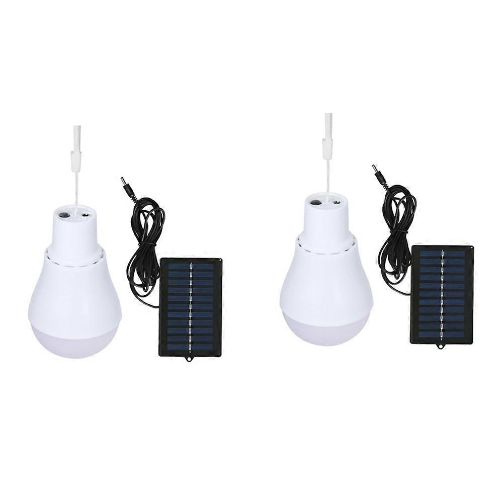 Set Mit 2 Tragbaren Led-solarleuchten Für Camping, Zelt, Innen- Und Außenbereich, Gartenhaus Und Nachtangeln.