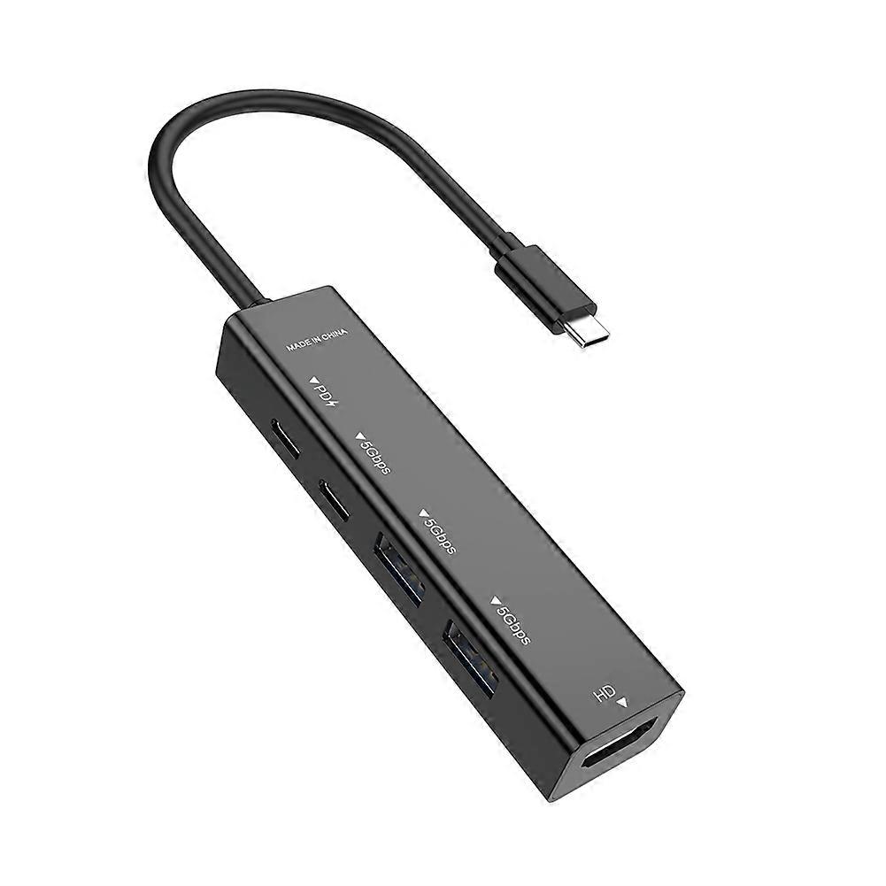 5-in-1 Usb-c Hub-dockingstation: Typ-c Auf Usb 3.0 5gbit/s Konverter, Kompatibel Mit 100w Pd Schnellladung Und 4k 60hz Hdmi-ausgang.