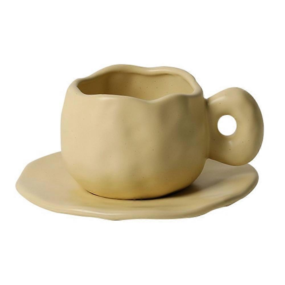 330-ml-kaffeebecher Mit Soße, Milchbecher Fürs Frühstück, Offizieller Wasserbecher, Moderner Keramikbecher, Khaki