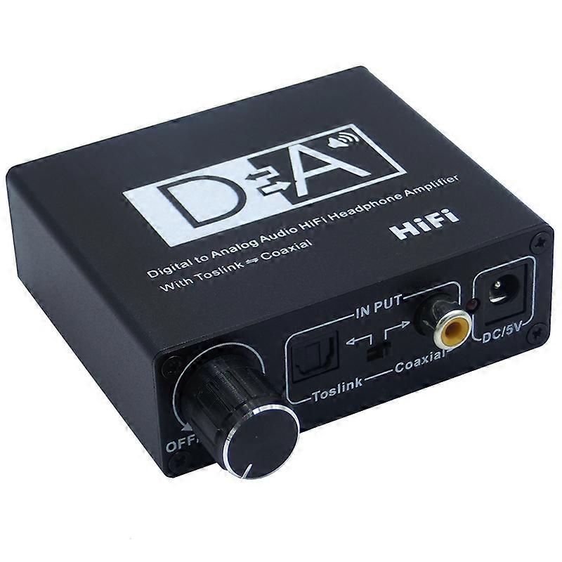Hifi Digital-analog-wandler Mit Analogem Rca-audioausgang Sowie 3,5-mm-toslink- Und Optischem Kopfhörerausgang.