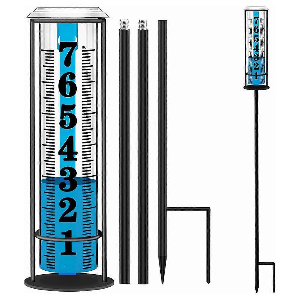 Regenmesser Für Den Außenbereich, Transparenter Regenmesser Für Den Garten, Großes, Höhenverstellbares Regenmessgerät Für Den Garten.