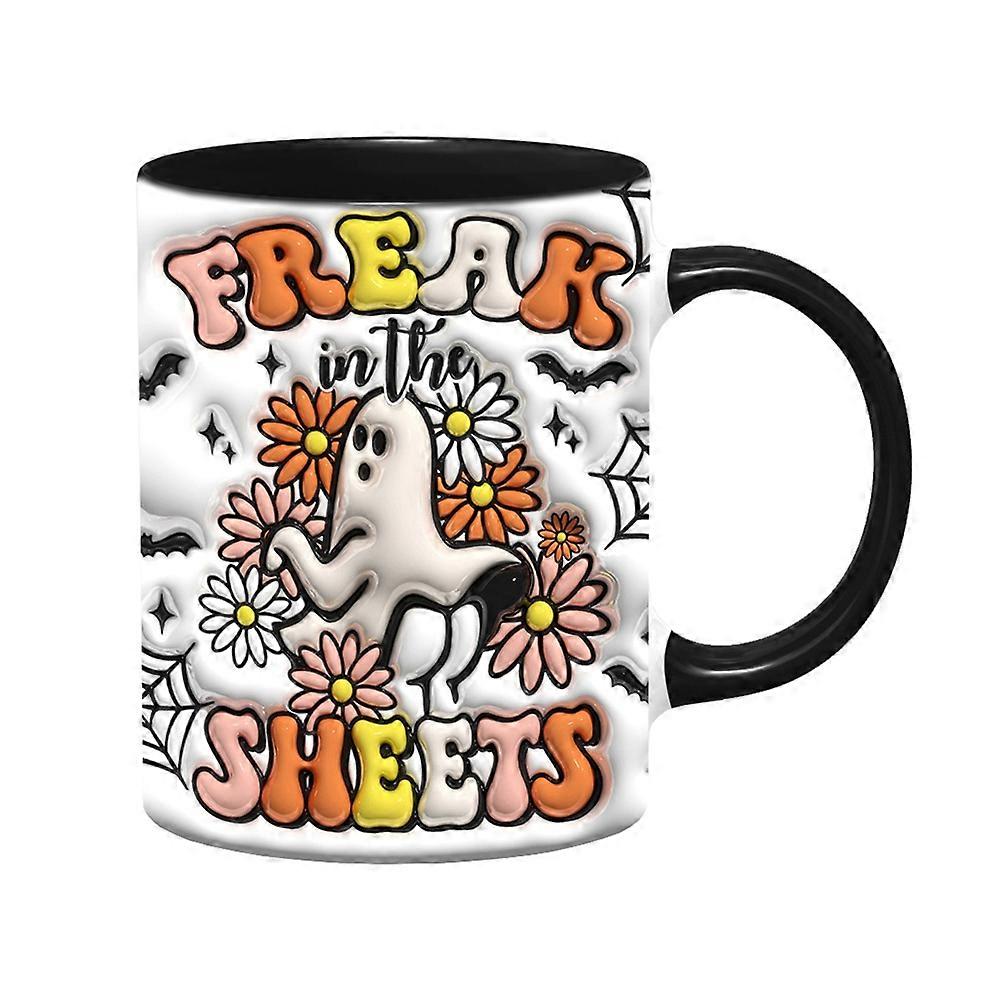 3d-halloween-keramikbecher Mit Henkel, 350 Ml, Gruseliger Teebecher Für Zuhause, Schule Oder Esstisch Sp-1