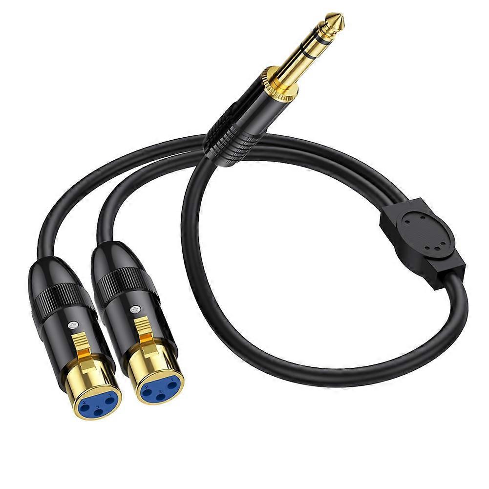 Y-splitterkabel Mit Zwei Xlr-buchsen Auf 6,35-mm-stereo-trs-steckern (2 Xlr-buchsen Auf 6,35 Mm) – Patchkabel B