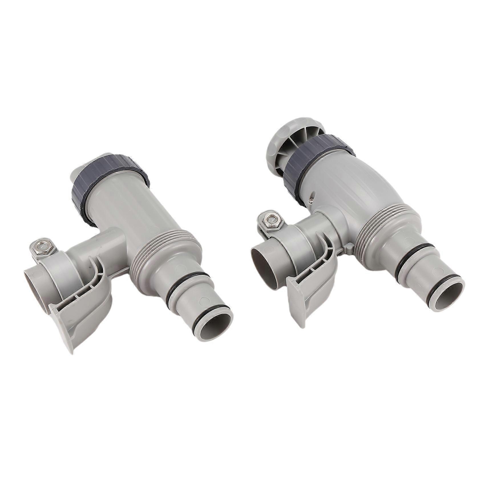 Poolschlauchadapter (2 Stück), Ersatzschlauchhalter Und Kolbenventil Für Aufstellpools