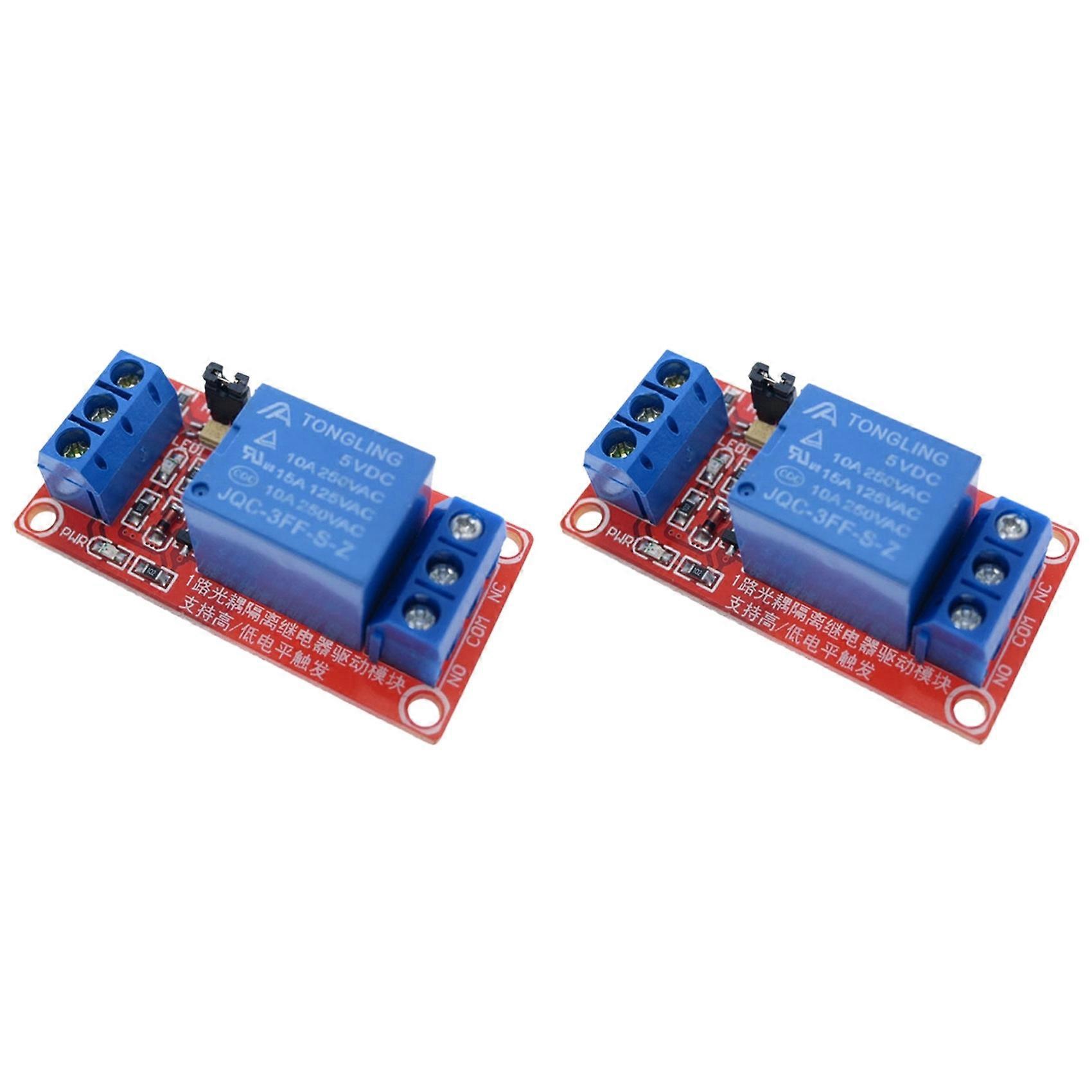 Erweiterungsplatine Für Arduino Mit 5v 1-kanal-relaismodul Und Unterstützung Für Hohe Und Niedrige Pegel (2x 1-kanal 5v Relaismodulplatine) Mit Optokoppler.