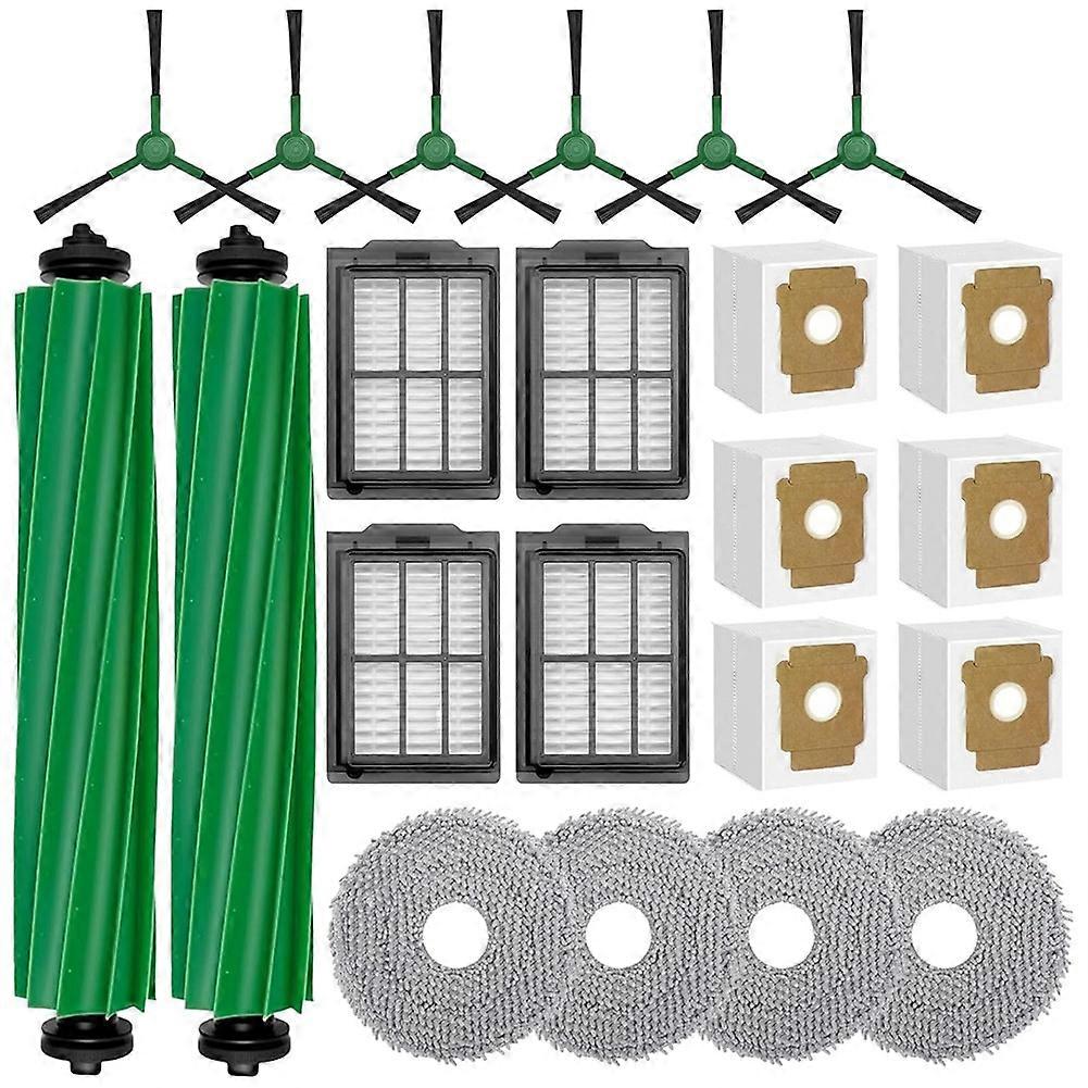 Ersatzteilset Für Den Irobot Roomba Plus 505/405 Combo Saugroboter: Hauptseitenbürsten, Hepa-filter, Reinigungstücher Und Staubbeutel.