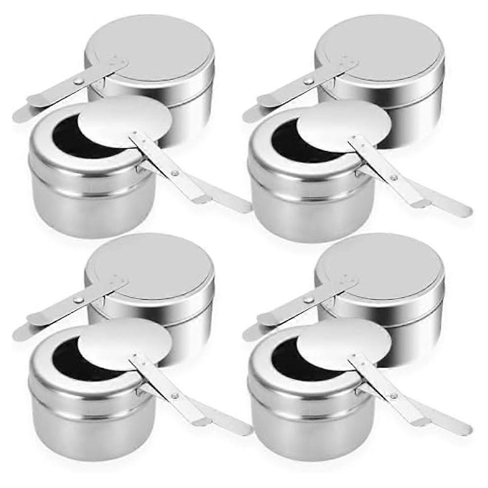 Set Mit 8 Brennstoffhaltern Für Campingkocher, Dochthalter Aus Edelstahl Mit Deckel, Ständer Für Campingkocher/grill