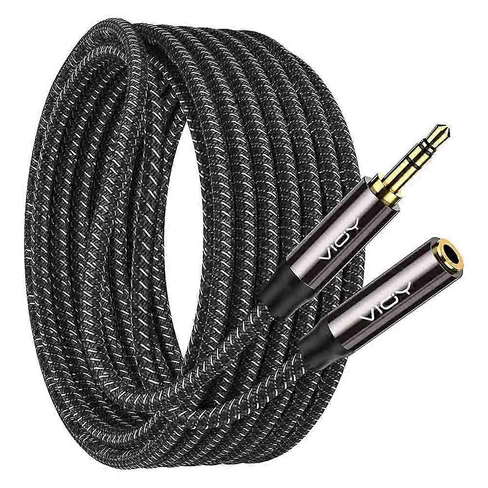 Vioy 3,5-mm-stereo-aux-audiokabel (stecker/buchse), Verlängerungskabel Für Kopfhörer, Smartphone, Tablet, Mediaplayer Usw., 5 M