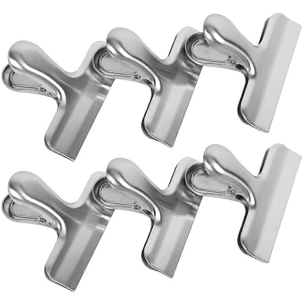 Set Mit 6 Beutelclips, Lebensmittelclips, Edelstahl-beutelclips, Luftdichte Küchenclips