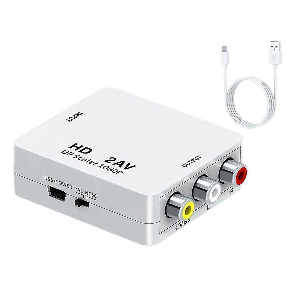 1080p Hd-zu-av-konverter: Computer-zu-tv-projektionsadapter Für Hd-signalprodukte Und Av-signalanschluss