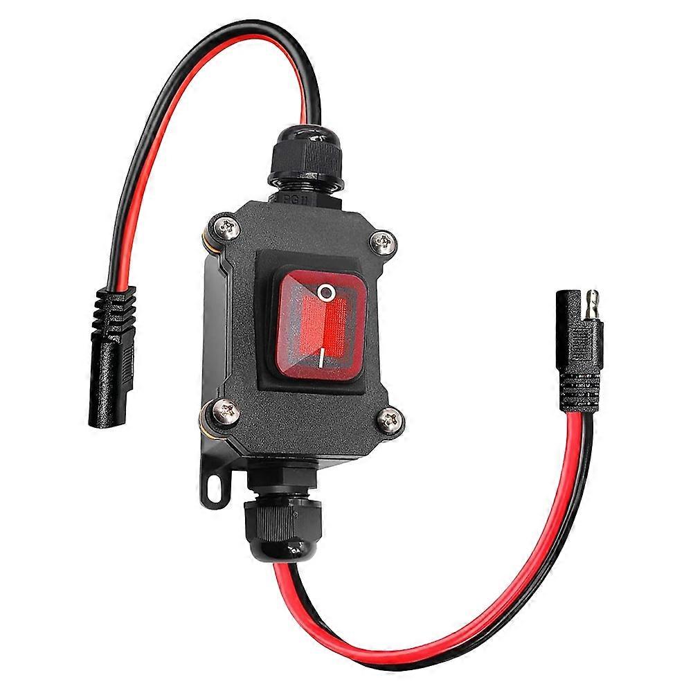 12-v-gleichstrom-wippschalter, Sae-kabel, 12 Awg, Schnellanschluss/-trennung, Ip67 Wasserdicht Für Solarmodule Und Wohnmobile