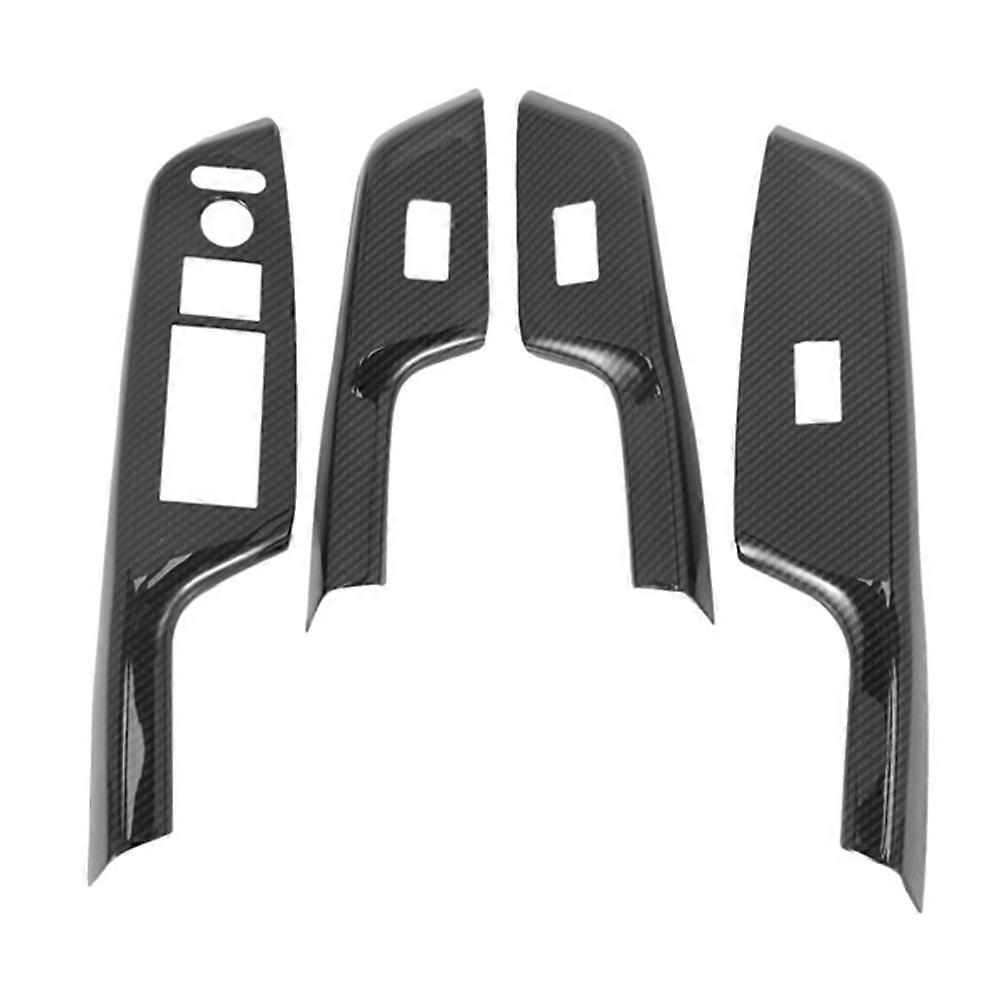 Satz Mit 4 Zierblenden Aus Kohlefaser Für Die Fensterheber-bedienelemente Des Honda Civic Der 9. Generation (2012-2014, Rechtslenker).
